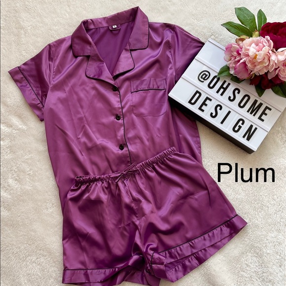 BRAND NEW satin short pjs set different colours - Picture 9 of 10